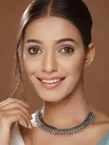 Anouk Silver-Plated Oxidised Necklace