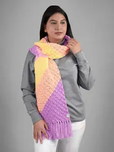 Magic Needles Women Self Design Acrylic Scarf