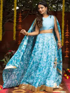 Indi INSIDE Tie and Dye Ready to Wear Lehenga & Unstitched Blouse With Dupatta