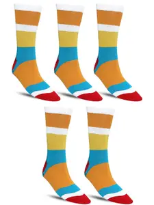 Dollar Socks Men Pack Of 5 Patterned Calf Length Socks