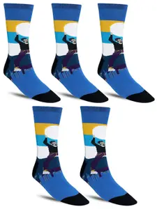 Dollar Socks Men Pack Of 3 Patterned Calf Length Socks