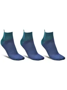 Dollar Socks Men Pack Of 3 Colorblocked Ankle Length Socks