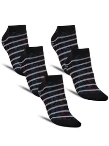 Dollar Socks Men Pack Of 5 Striped Ankle Length Socks