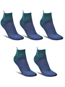 Dollar Socks Men Pack Of 5 Colourblocked Ankle Length Socks