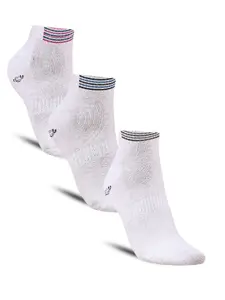 Dollar Socks Men Pack Of 3 Patterned Ankle Length Cotton Socks