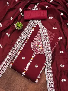 KALINI Floral Embroidered Unstitched Dress Material