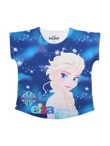 Disney by Wear Your Mind Blue Printed Knitted Top
