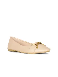 Bata Embellished Round Toe Ballerinas
