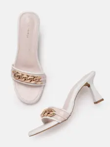 Lino Perros Women Chain Embellished Detail Slim Heels