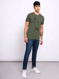 Lee Graphic Printed Cotton Slim Fit T-shirt