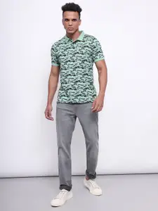 Lee Camouflage Printed Polo Collar Cotton Slim Fit T-shirt