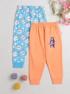BUMZEE Boys Pack Of 2 Printed Cotton Joggers