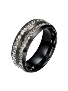 MEENAZ Men Silver-Plated AD-studded Band Ring