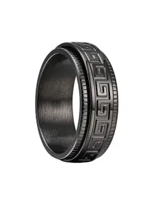 MEENAZ Men Silver-plated Stainless Steel Band Ring