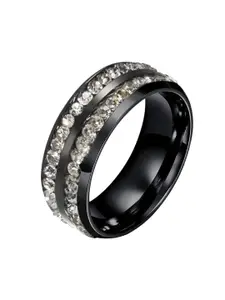 MEENAZ Men Silver-Plated AD-studded Band Ring