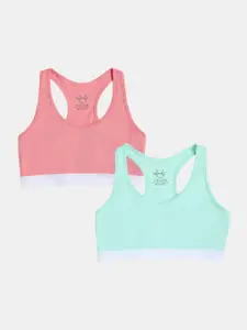 Sillysally Girls Pack Of 2 Full Coverage Workout Bra With All Day Comfort
