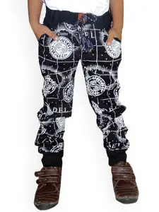 BAESD Boys Slim Fit Abstract Printed Mid Rise Trousers