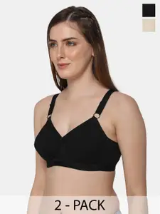 intimacy LINGERIE Pack of 2  Full Coverage Everyday Cotton Bra With All Day Comfort