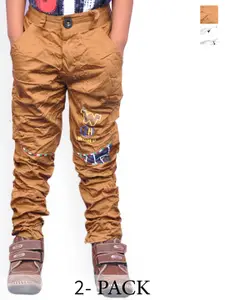 BAESD Boys Pack Of 2 Slim Fit Cotton Cargo