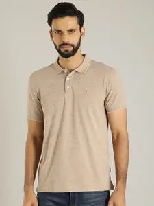 Indian Terrain Abstract Printed Polo Collar T-shirt
