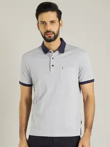 Indian Terrain Geometric Printed Polo Collar Pure Cotton T-shirt
