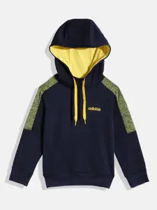 ADIDAS Boys Brand Logo Print Hooded Outdoor Sweatshirt