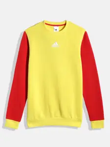 ADIDAS Teen Boys Brand Logo Print Outdoor Sweatshirt