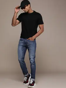 WROGN Men Skinny Fit Heavy Fade Stretchable Jeans