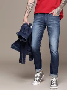 WROGN Men Slim Fit Heavy Fade Stretchable Jeans