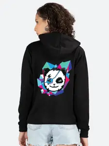 Mad Over Print Graphic Printed Long Sleeves Hooded Fleece Pullover