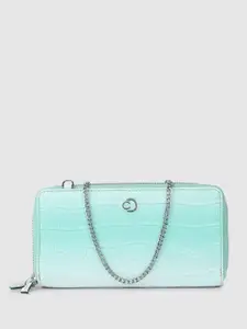 Caprese Eva Women Aqua Large Wallet