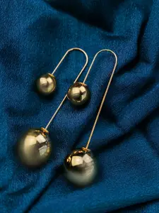 PRIVIU Gold-Plated Spherical Drop Earrings