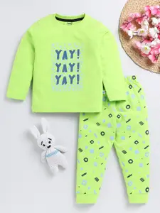 Toonyport Boys Printed Pure Cotton T-Shirt With Trousers