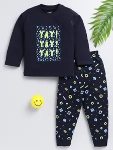 Toonyport Boys Printed Pure Cotton T-shirt With Trousers
