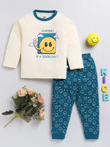 Toonyport Boys Printed Pure Cotton T-shirt With Trousers