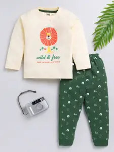 Toonyport Boys Printed Cotton T-shirt With Trousers