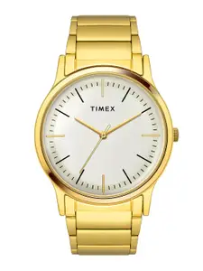 Timex Men Textured Dial & Stainless Steel Analogue Watch TW000R448