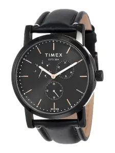 Timex Women Brass Dial Leather Straps Analogue Watch TWEL16200