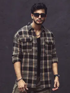 Powerlook India Regular Fit Tartan Checked Casual Shirt