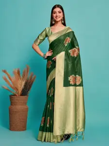 MIMOSA Floral Woven Design Zari Kanjeevaram Saree