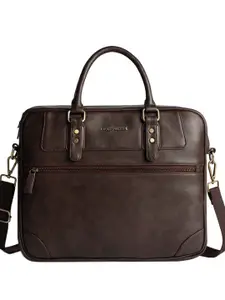 Gauge Machine Unisex Leather Laptop Bag Up to 13 inch