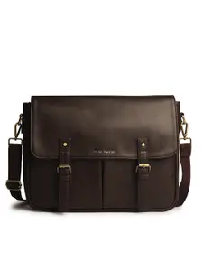 Gauge Machine Unisex Leather Laptop Bag Up to 13 inch