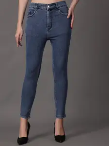 POMPOUS Women Slim Fit High-Rise Clean Look Stretchable Jeans