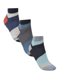 Dollar Socks Men Pack Of 3 Striped Cotton Ankle Length Socks