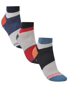 Dollar Socks Men Pack Of 3 Striped Cotton Ankle Length Socks