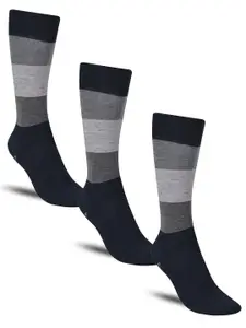 Dollar Socks Men Pack Of 3 Patterned Cotton Calf-Length Socks