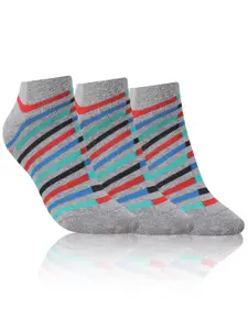 Dollar Socks Men Pack Of 3 Patterned Cotton Ankle-Length Socks