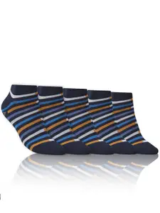 Dollar Socks Men Pack Of 5 Patterned Cotton Ankle-Length Socks