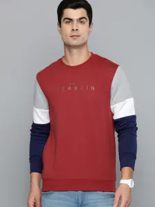Indian Terrain Round Neck Brand Logo Print Sweatshirt