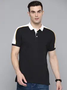 Indian Terrain Contrast Polo Collar Pure Cotton T-shirt
